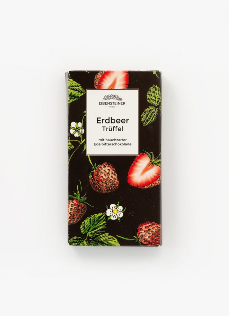 Erdbeer Trüffel (in Zartbitterschokolade 70 % getunkt)